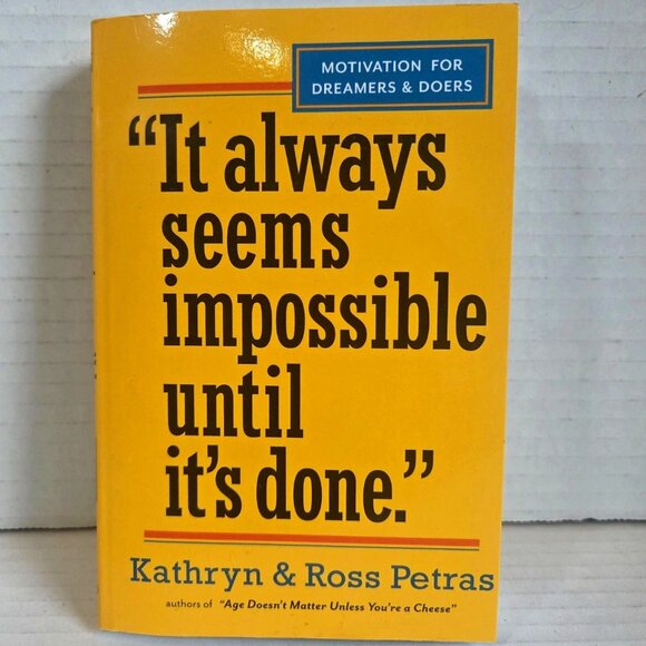 "It always seems impossible until it's done" Book by Petras/Motivation/NWT - Picture 1 of 6
